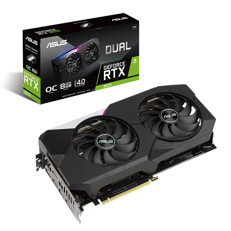 ASUS DUAL Geforce RTX 3070 V2 OC 8GB - Overclocked GPU