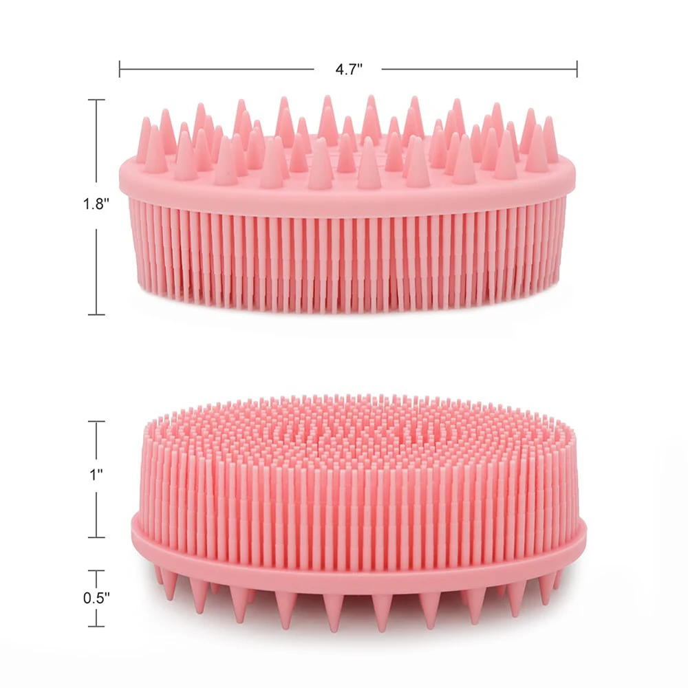 Мягкий силиконовый шампунь класса премиум, Массажная щетка для кожи головы, двусторонняя щетка для отшелушивания тела, силиконовый скребок для тела