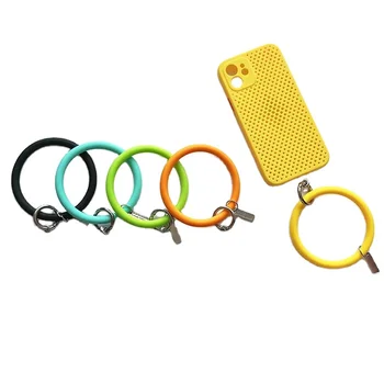 Phone Lanyard Universal Soft Silicone Wristband Hanging Ring Phone Case Anti-Lost Short Wrist Strap Phone Holder