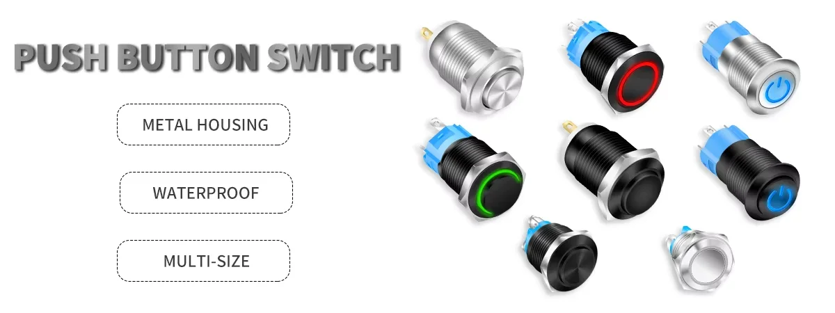 16mm Waterproof Arcuate Button Metal Push Button Switch 2 Pin Mini Round Momentary Push Button Momentary With Screw Terminals