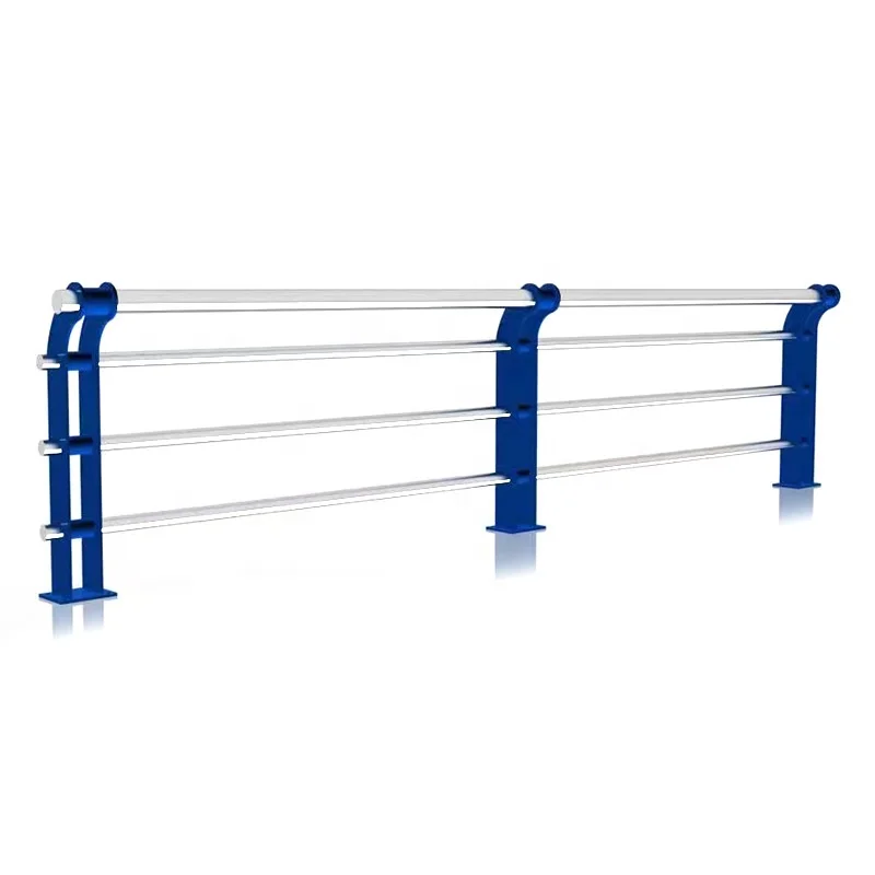 Bridge Guardrail Three Beams Collision Guardrail Thickened Girder Road Viaduct Overpass Railing Q235 Guardrail