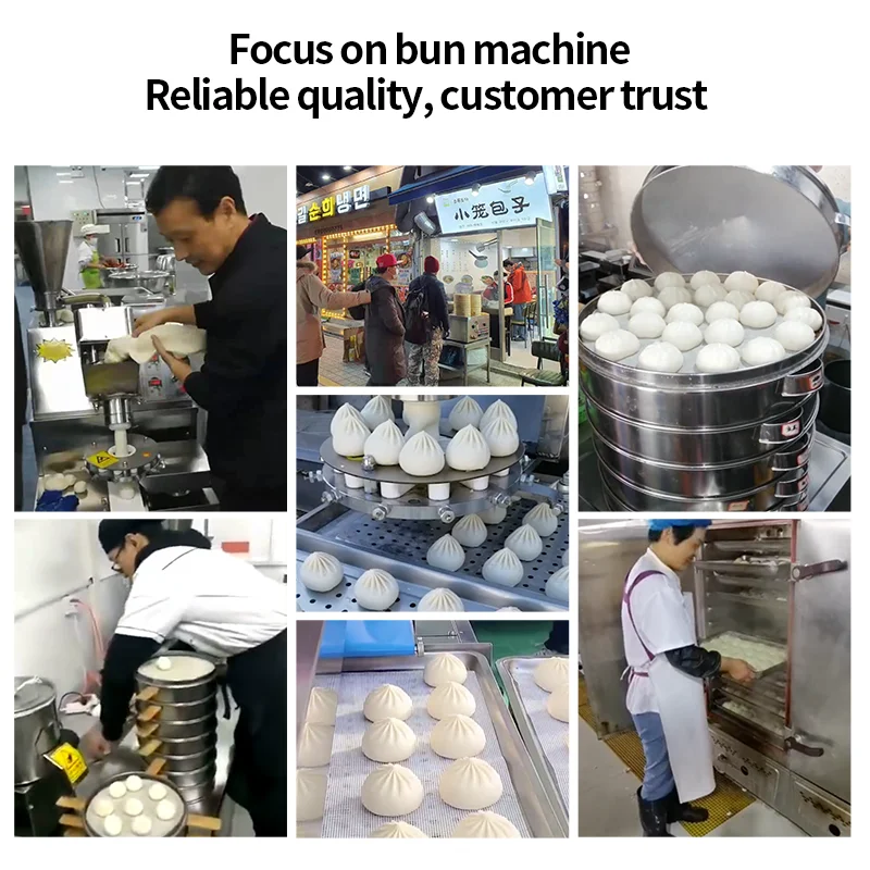 New Type Touch Screen Simple Operation Rolled Bao Bun Machine for Food Industry
