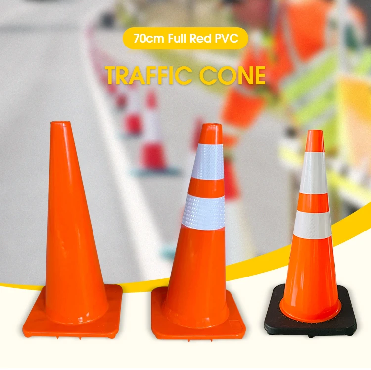 18 28 Black Rubber Base Cone Road Safety/ 450 500 750 700mm