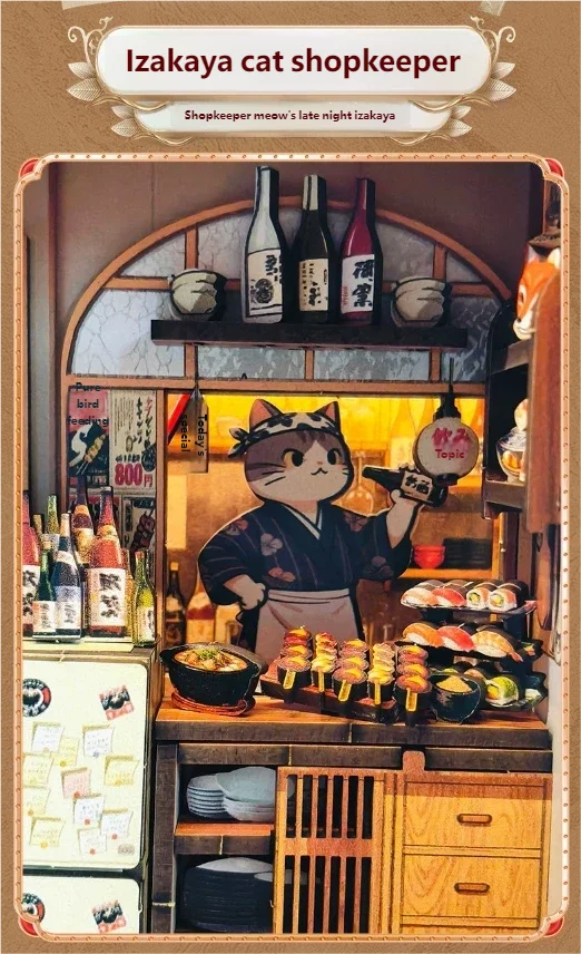 product diy miniature house  book nook kit   wooden dollhouse architecture model with complete miniature building set-5