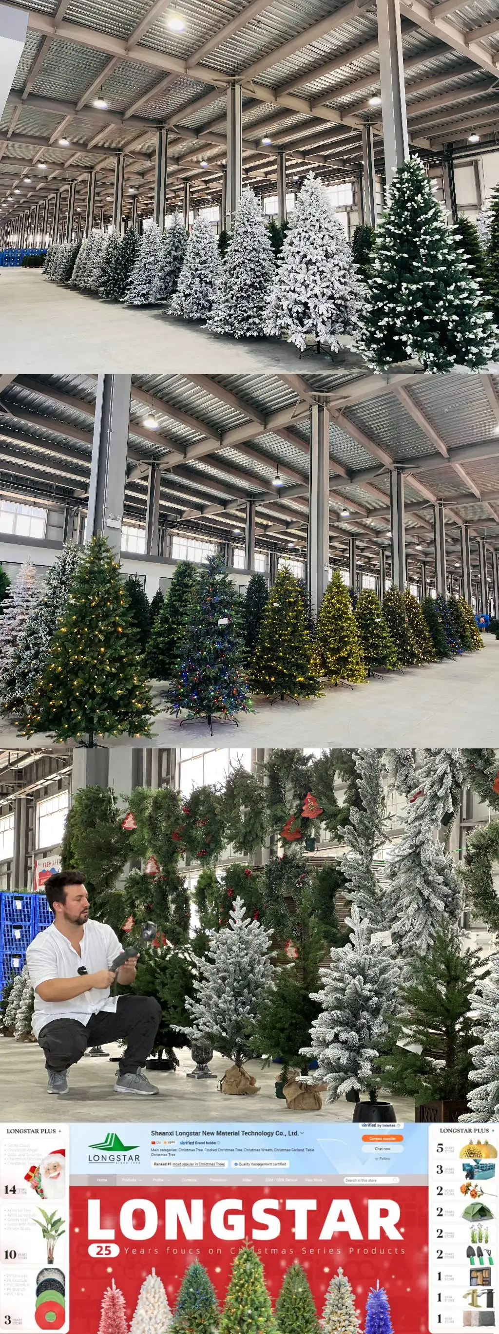 Customized 30/40/50FT Outdoor Giant Pink Christmas Tree with Ornaments ...