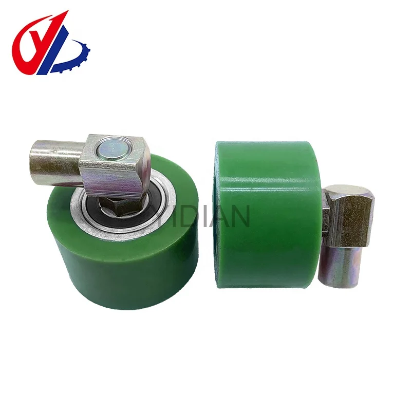 Woodworking Machinery Parts Pressure Roll Pressing Roller Silicon Rubber Wheel for Profile Wrapping Machine