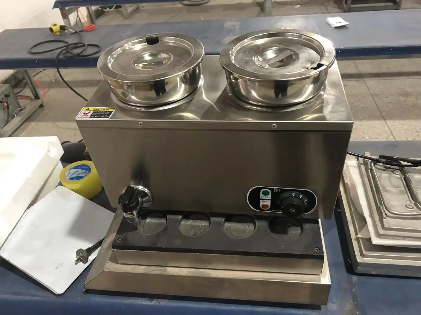 Commercial Electric Bain Marie 4 Round Pot Bain Marie With Lid