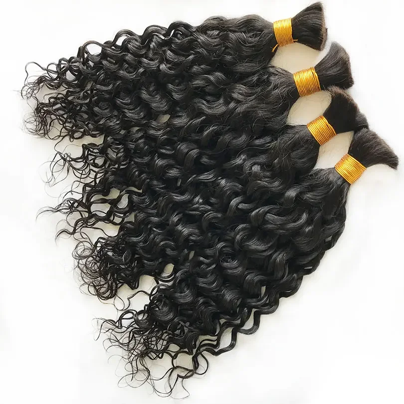 Capelli umani sfusi per intrecciare 100 g non trattati brasiliani Remy Hauman capelli sfusi senza trama colore naturale_voghion.com