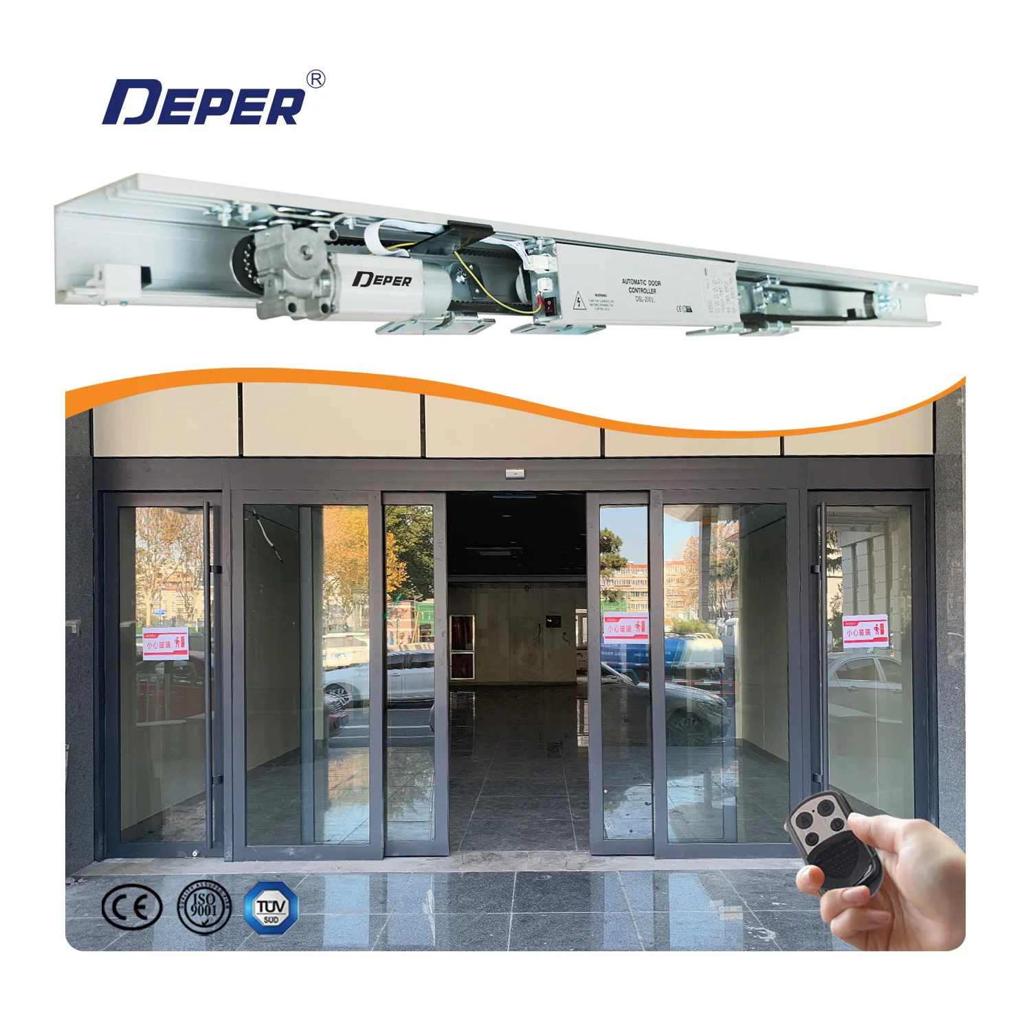 Intelligent Automatic Sliding Glass Door System - Frameless Sensor ...