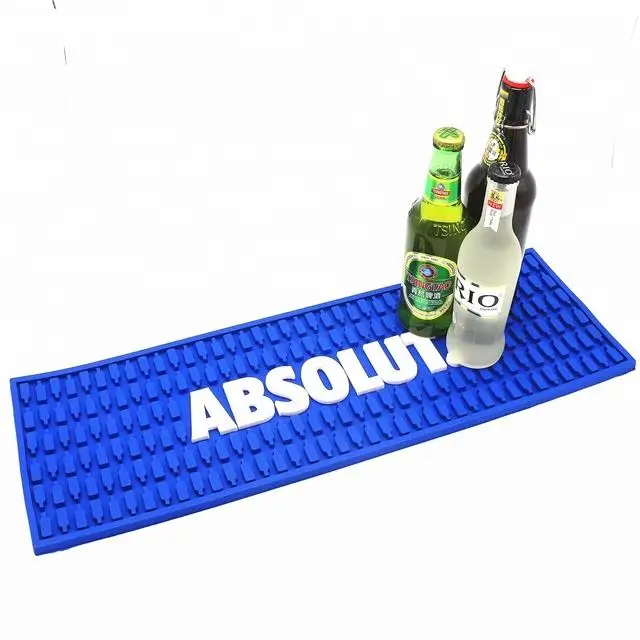 Factory Custom Promotion Red Bull Bar Mat Barmat Personalized Plastic