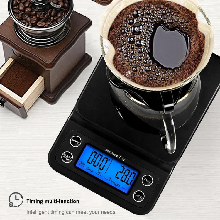 3kg/0.1g drip coffee scale with timer