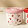 Cute pink heart-shaped lunchbox [one-pack]