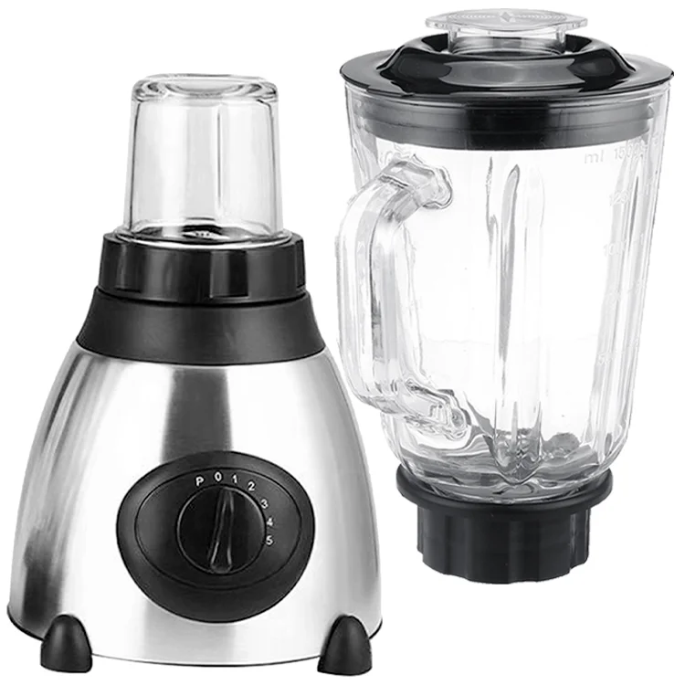 2 in 1 Blender Juicer Y66 5 Speed with Stainless Steel Jar Electric Food Mixer Blender