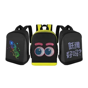 Walking Billboard Waterproof Led Lights Smart Digital Gym Business Backpack Bag With Screen Smart Led Backpack with Display