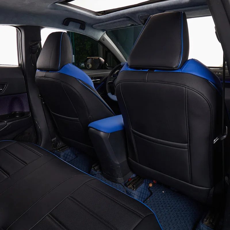 EKR Waterproof Four Seasons Custom Car Seat Covers Wholesale Full Set Luxury Leather Car Seats Cover for Toyota CHR