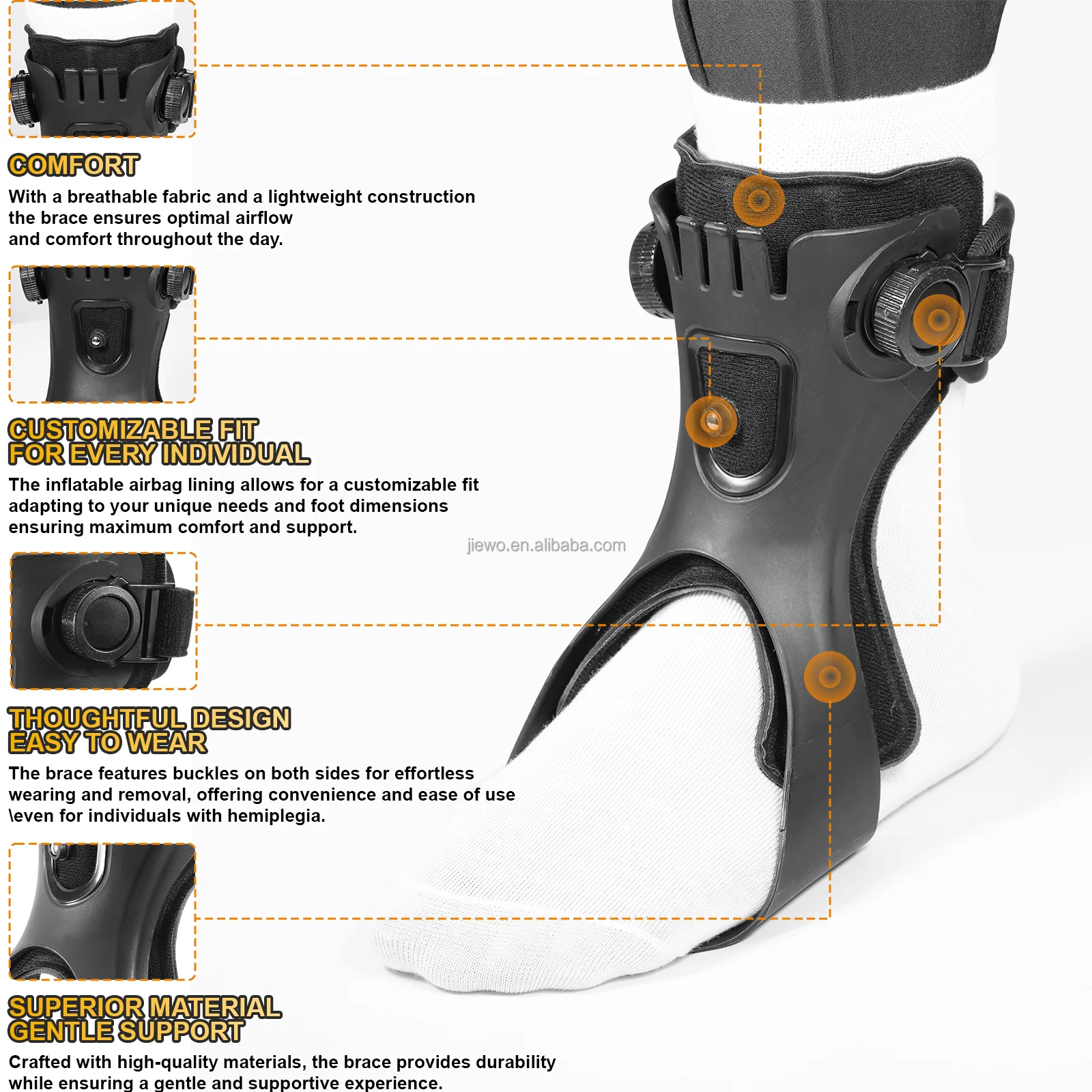 Plantar Fasciitis Splint Afo Foot Drop Brace With Airbag Absorber Brace