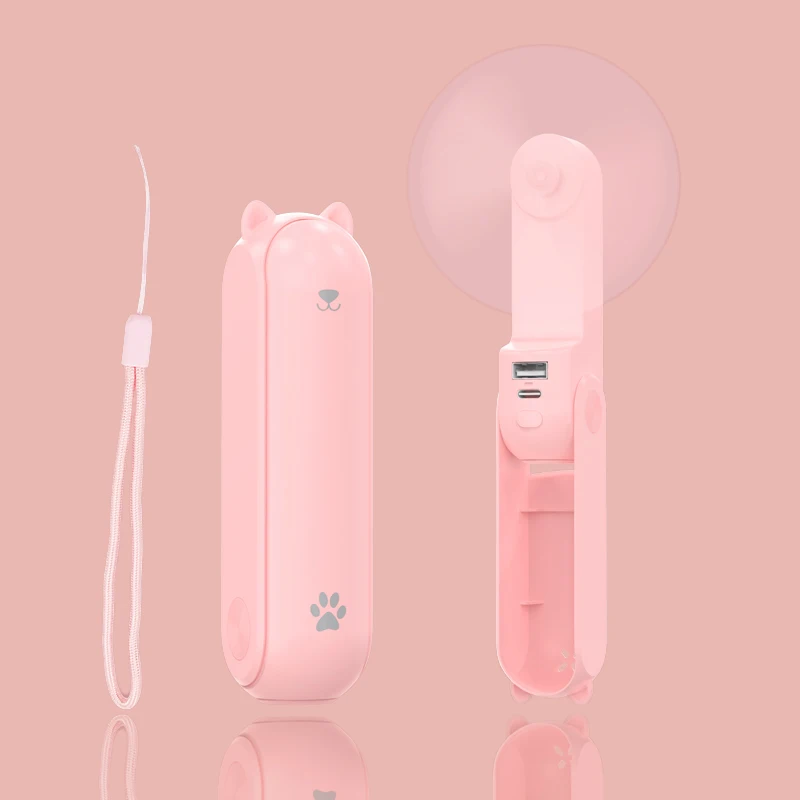 Custom Foldable Hand Held Mini Fan Cooling USB Rechargeable Electric Handy Pocket Small Folding Mini Portable Handheld Fan