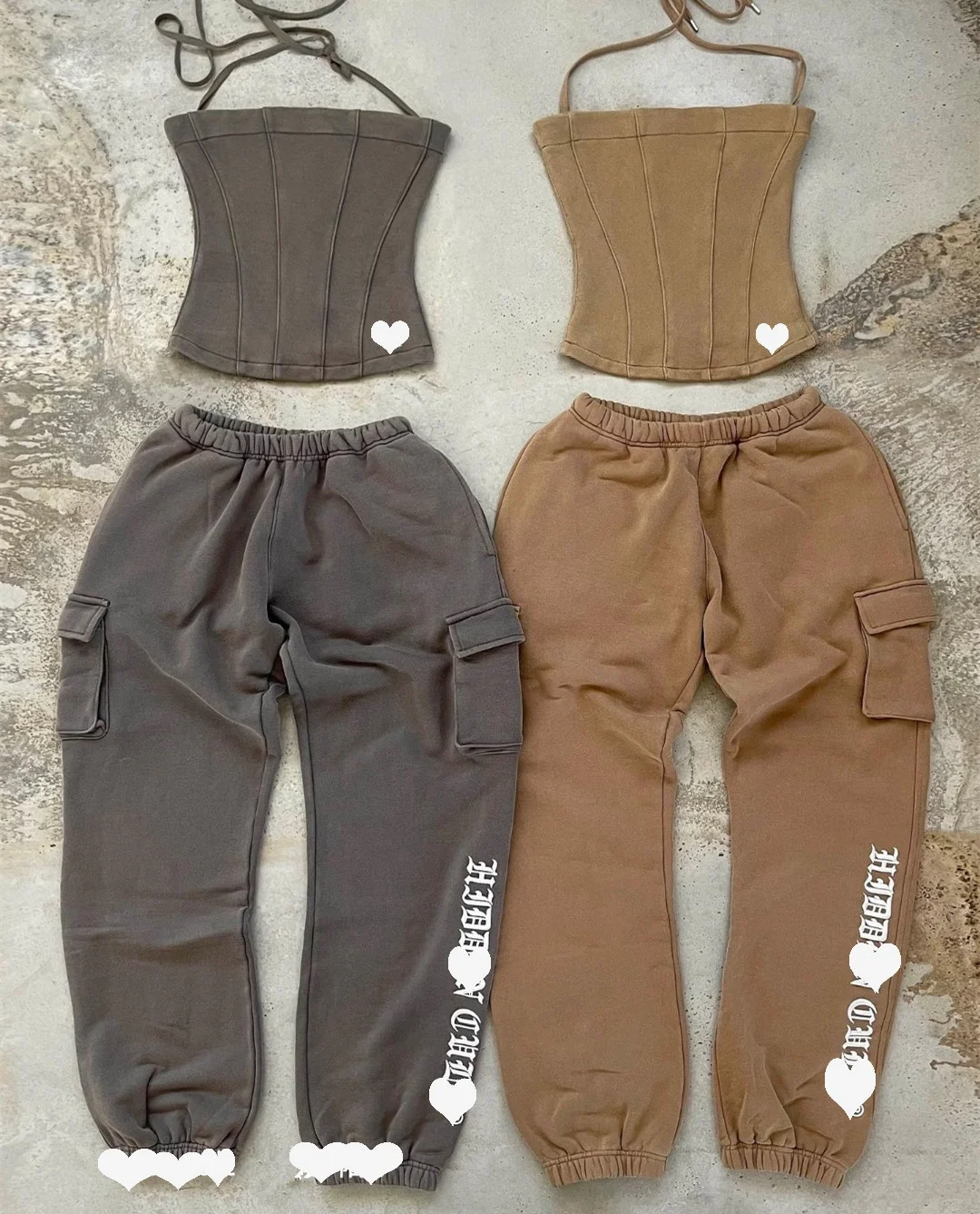 Оптовая продажа новый уличный карго-корсет KY с карманами соблазнительная укороченная толстовка на молнии капюшоном комплект для бега из 3 предметов корсет бретелях тренировочные штаны