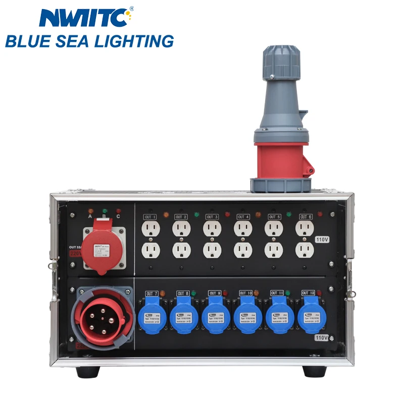 6chs 20A US Edison Plugs 6chs 16A  Output 63A 5Pin 32A 5Pin  Input Power Distro Distributor Distribution