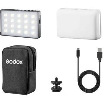 GODOX C5R RGB 2500K-8500K Full Color LED Video Light Magnetic Mini Fill Light 3000mAh Type-c Port Studio Lamp