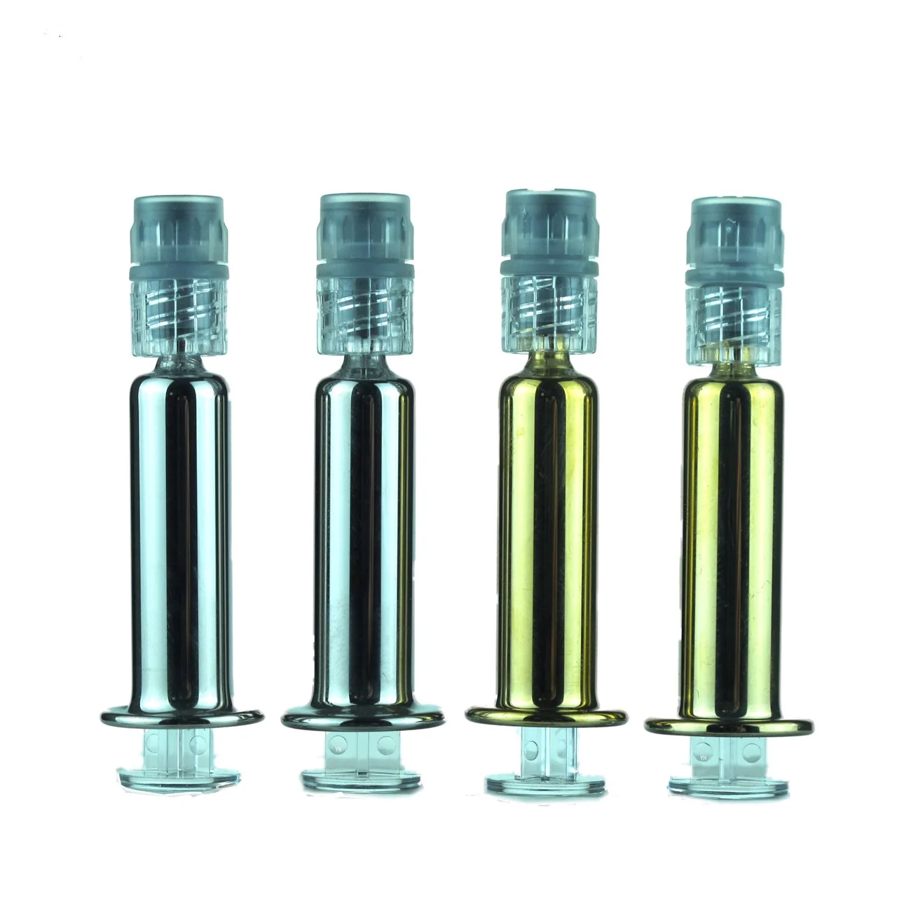 prefilled cbd oil injector metal and glass luer lock syringe 1ml