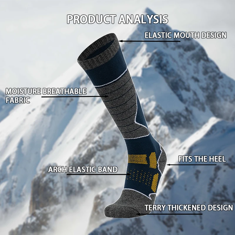 Custom Wool Ski Socks view 3