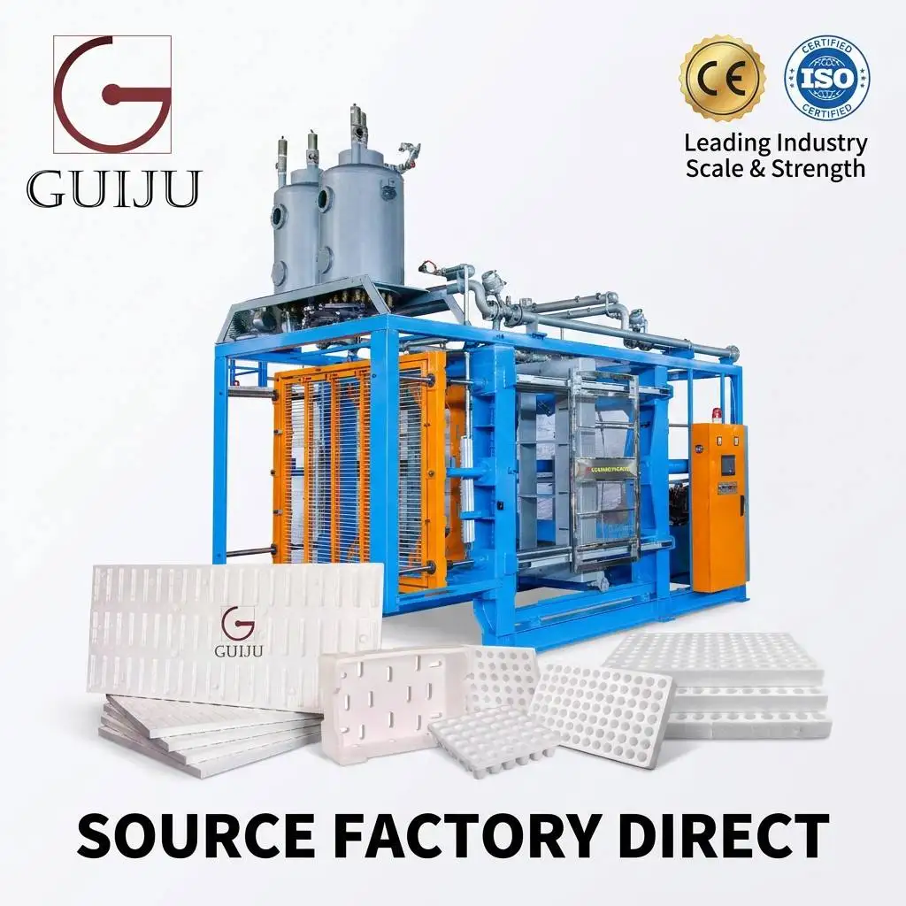 GUIJU New Automatic EPS Foam Box Production Line with Polystyrene Fish Box Making Machine With Hydraulic