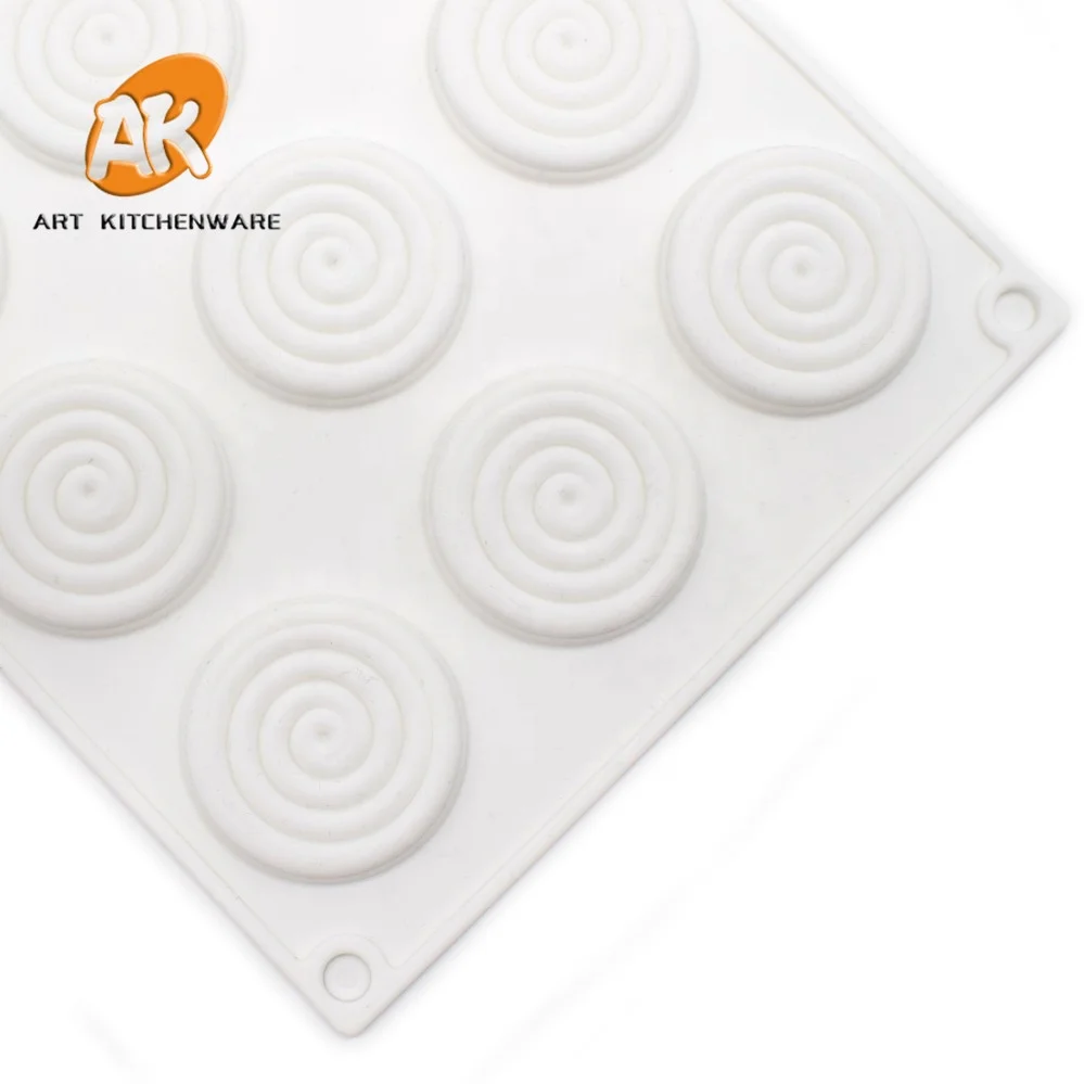 5 Stampini Per Torta In Silicone A Forma Di Pizzo, Tappetini Per Decorazioni Con 2 Raschietti, Stampi Per Fondente, Cioccolato E Biscotti, Resistenti Al Calore Fino A 230°C - 2