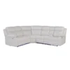 White + Upholstered + 5 Seat + Contemporary