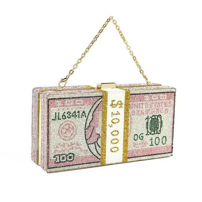 Designer Clutch Purse Diamond Money Bag – Big Brothers and Sisters