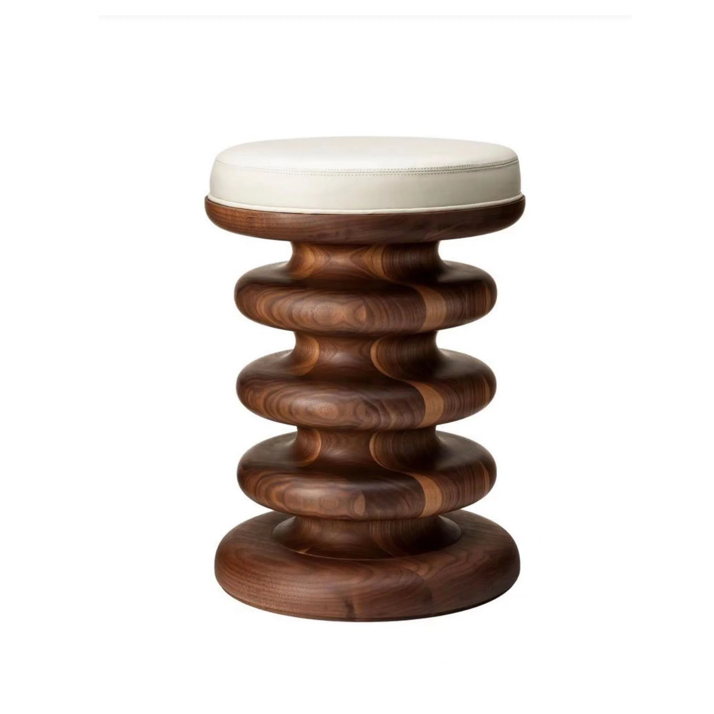 Walnut Functional  Chinese Solid Wood Made Goods Barred Stool