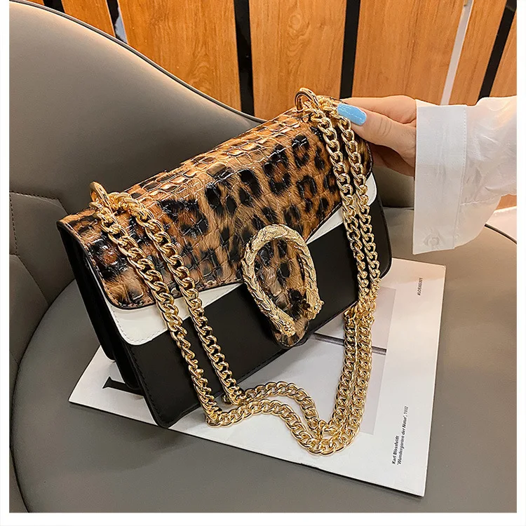 Fashion High Quality Ladies Pu Leather Snake Skin Square Crossbody ...