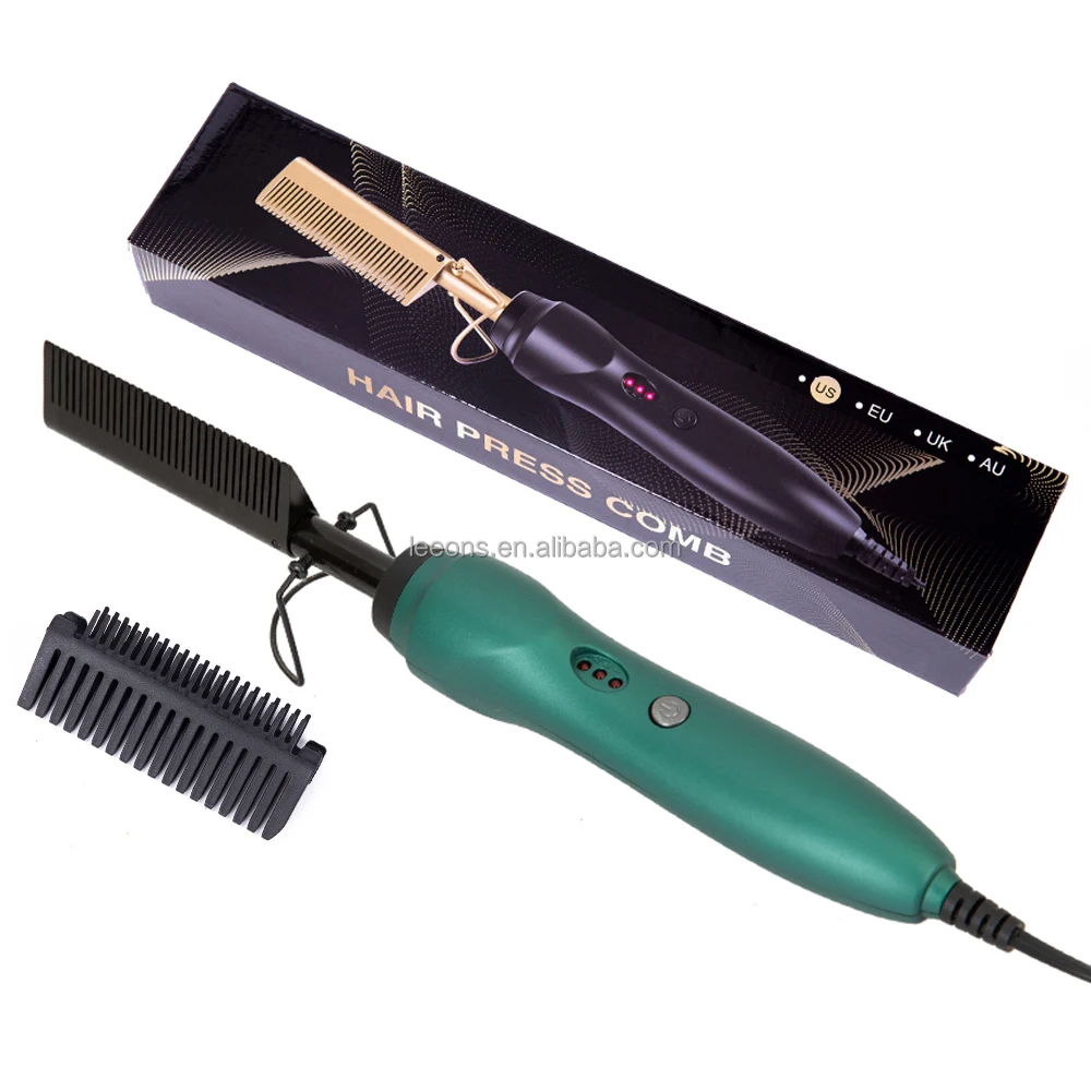 Горячая расческа Электрический парик расческа для выпрямления щетка Африканский утюжок бигуди против ожогов выпрямитель для натуральных черных волос