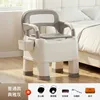 Gray standard indoor squat toilet