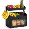 Black double-layer shelf