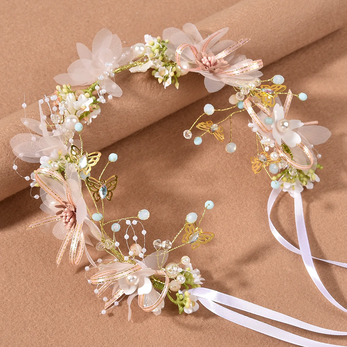 New Trendy Simple Hairband - Women Pearl Flower Head Jewelry