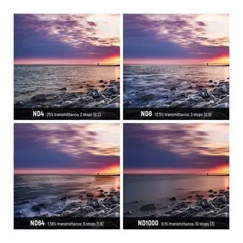 NEEWER 67mm Fixed ND Filter Kit ND1000 ND64 ND8 ND4 Neutral Density Filter Set Camera Lens Variable ND Filter detail image