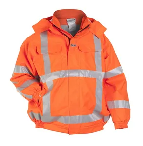 Hi-Vis Orange Yellow Men's Multi-Functional Fire Retardant Jacket Reflective Safety Clothing