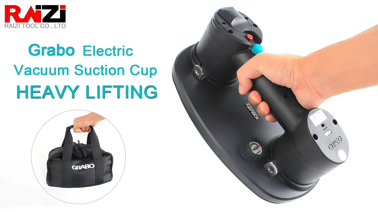 Raizi Grabo Electric Vacuum Suction Cup Lifter For Glass Tile Wood Wall ...