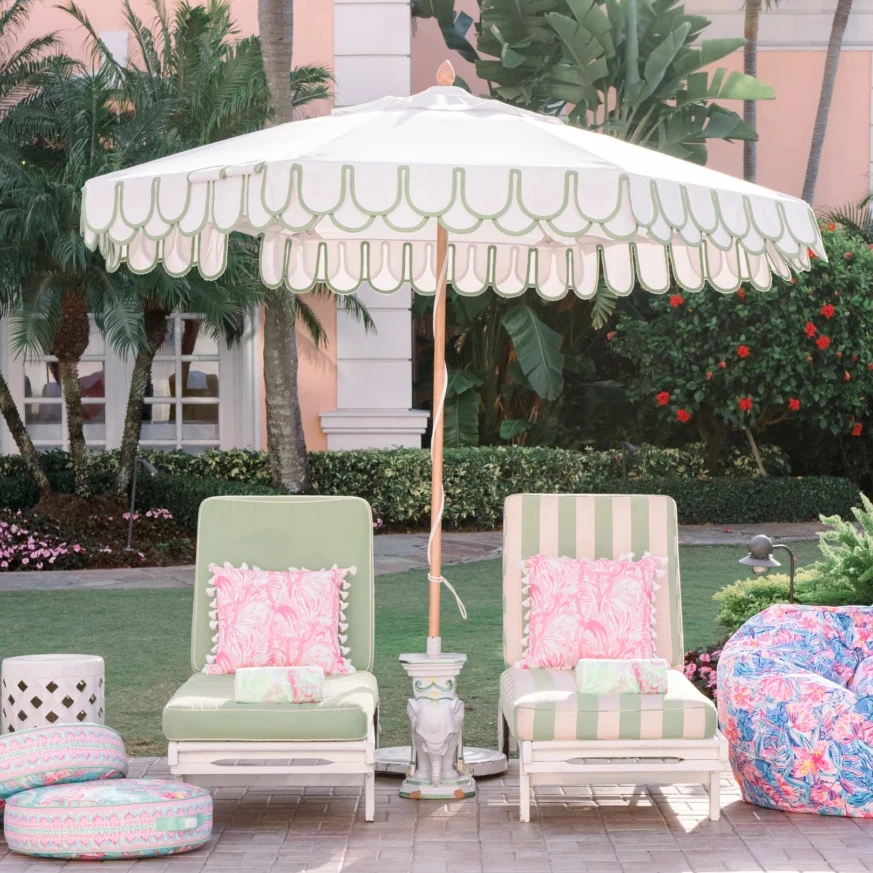 chinese patio umbrella Bamboo Shanghai Umbrella, 6.5ft Style Parasol, UV-Resistant, Waterproof, Sun Shade for Outdoor, Deck, Pool : Patio, Lawn & Garden With its long red ribbons that will twirl with the wind and your steps HOT SALE Parasol Umbrella Decorative