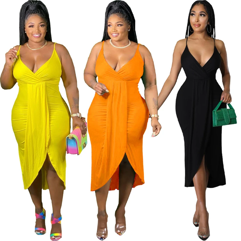 fat women birthday African 5XL plus size sundress fat lady summer sexy  night club party knit split dress outfit clothes clothing| Alibaba.com