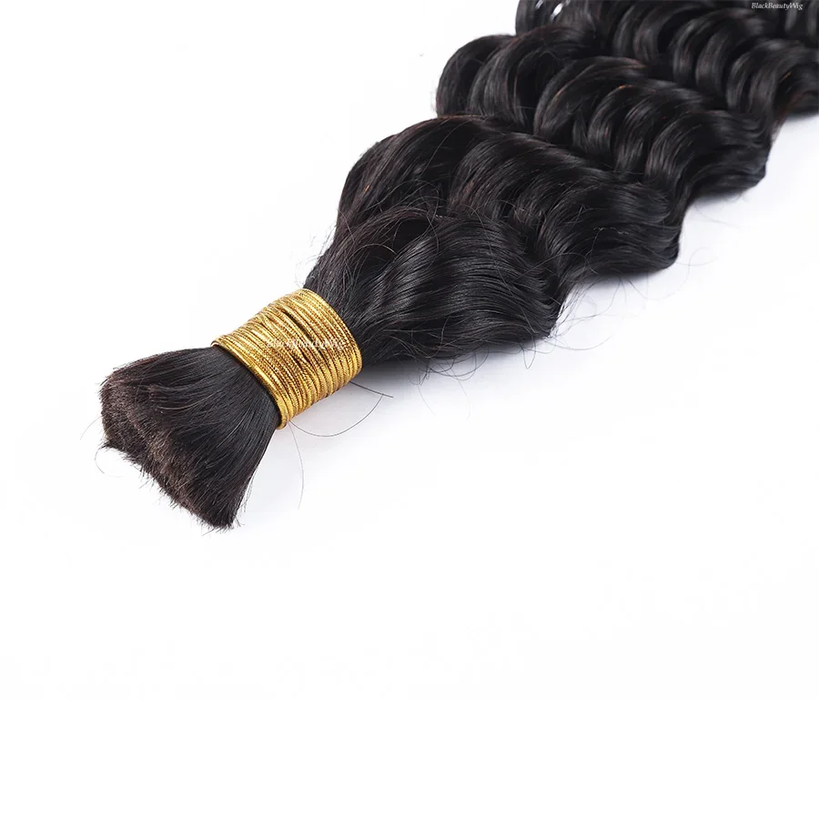 Împletituri micro-creponate cu bucle adânci, păr uman brazilian, fără bătătură, pachete 1 2 3 bucăți, 10-30 inci, #1 #2 #4_voghion.com