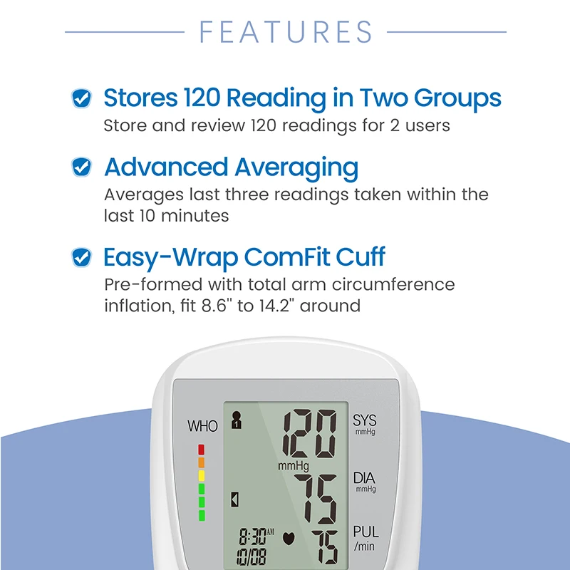 Digital Blood Pressure Upper Arm Tonometer Electronic