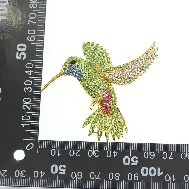 Free Shipping New Animal Rhinestone Hummingbird Brooch Pin Bird Women Jewelry Gift Brooches