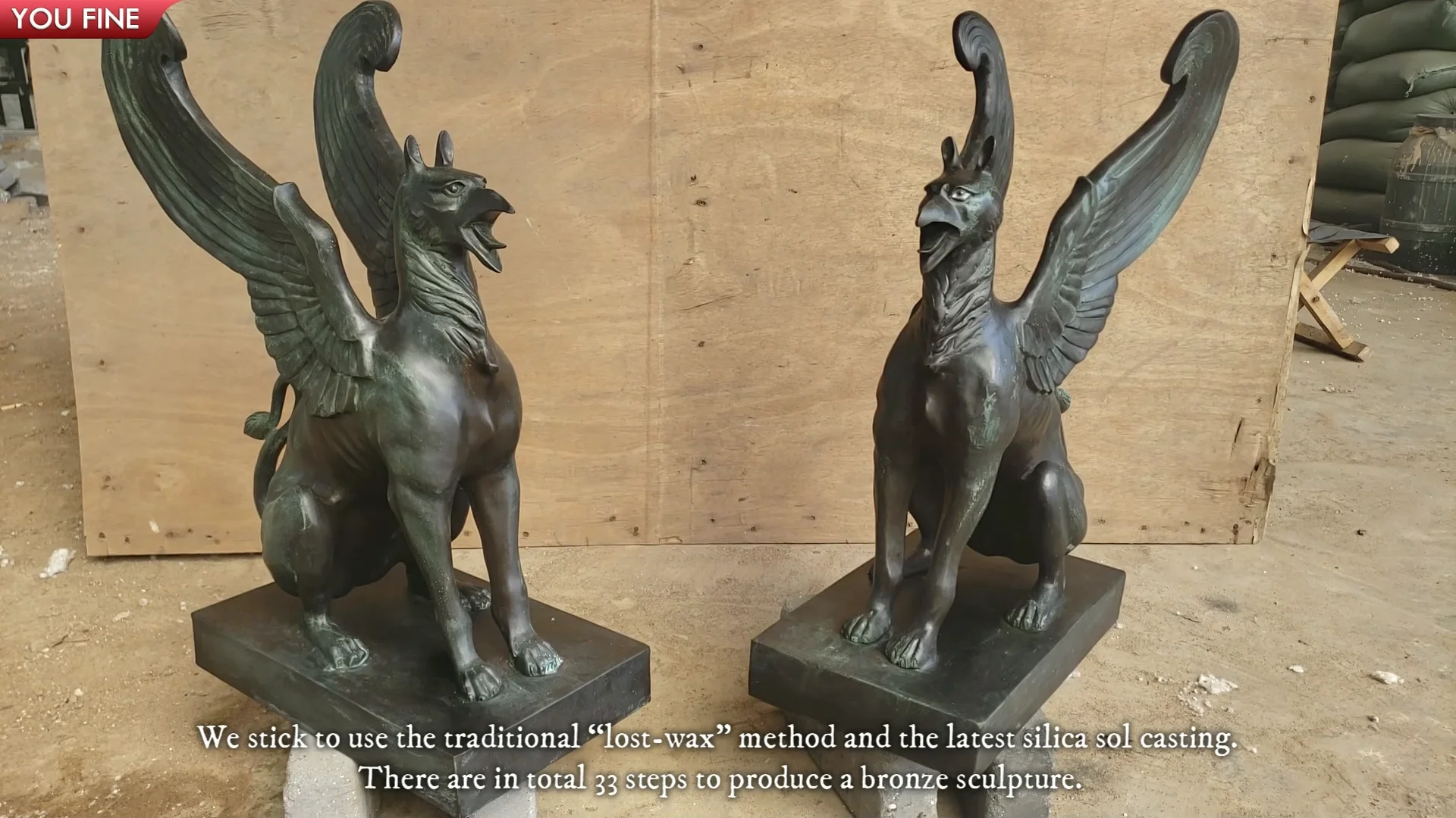 Garden Life Size Gargoyle Griffin Statues For Driveway Entrance Metal