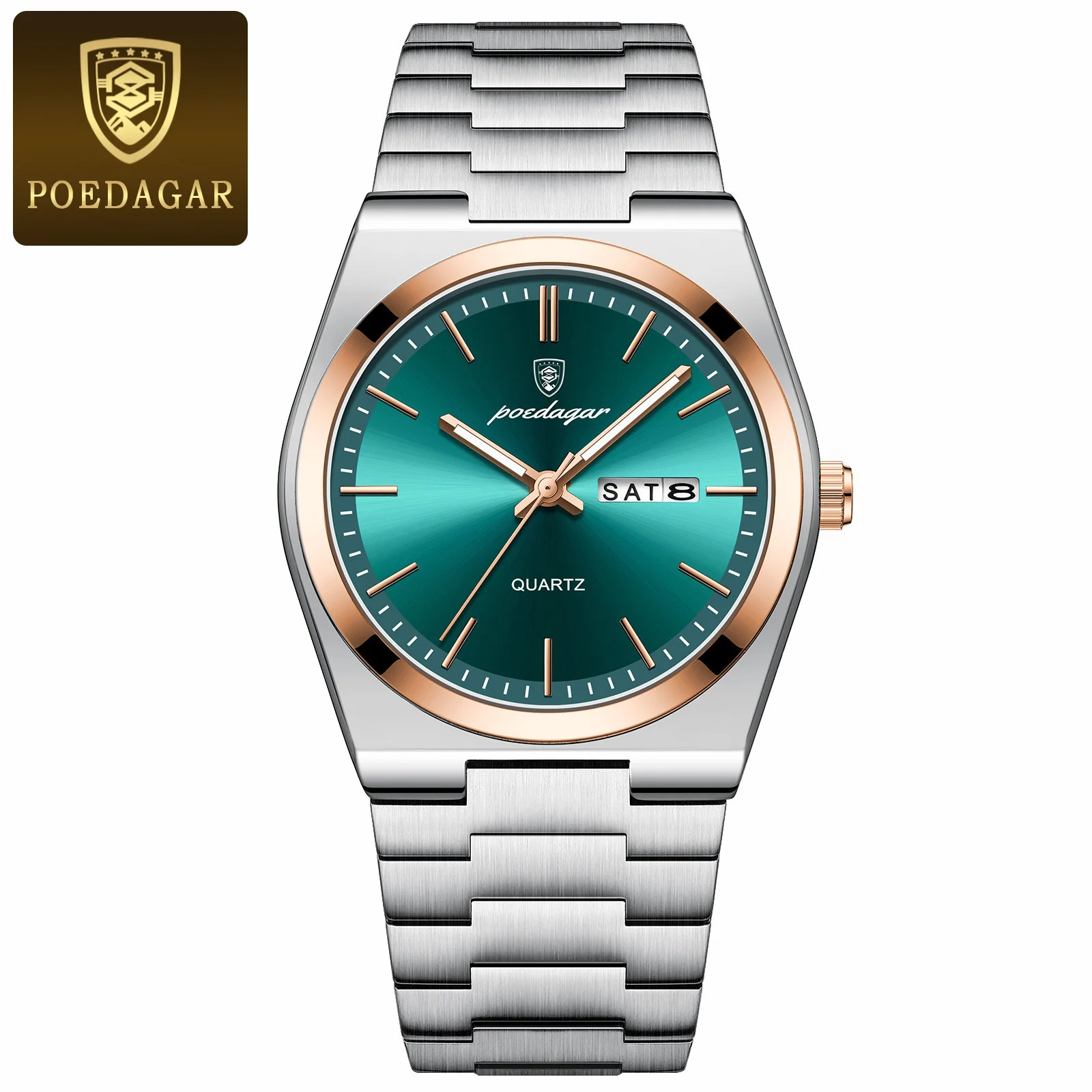 POEDAGAR 930 Hot Sell China Man Quartz Watch Excel Stainless Steel Band Waterproof Date aperçu 14