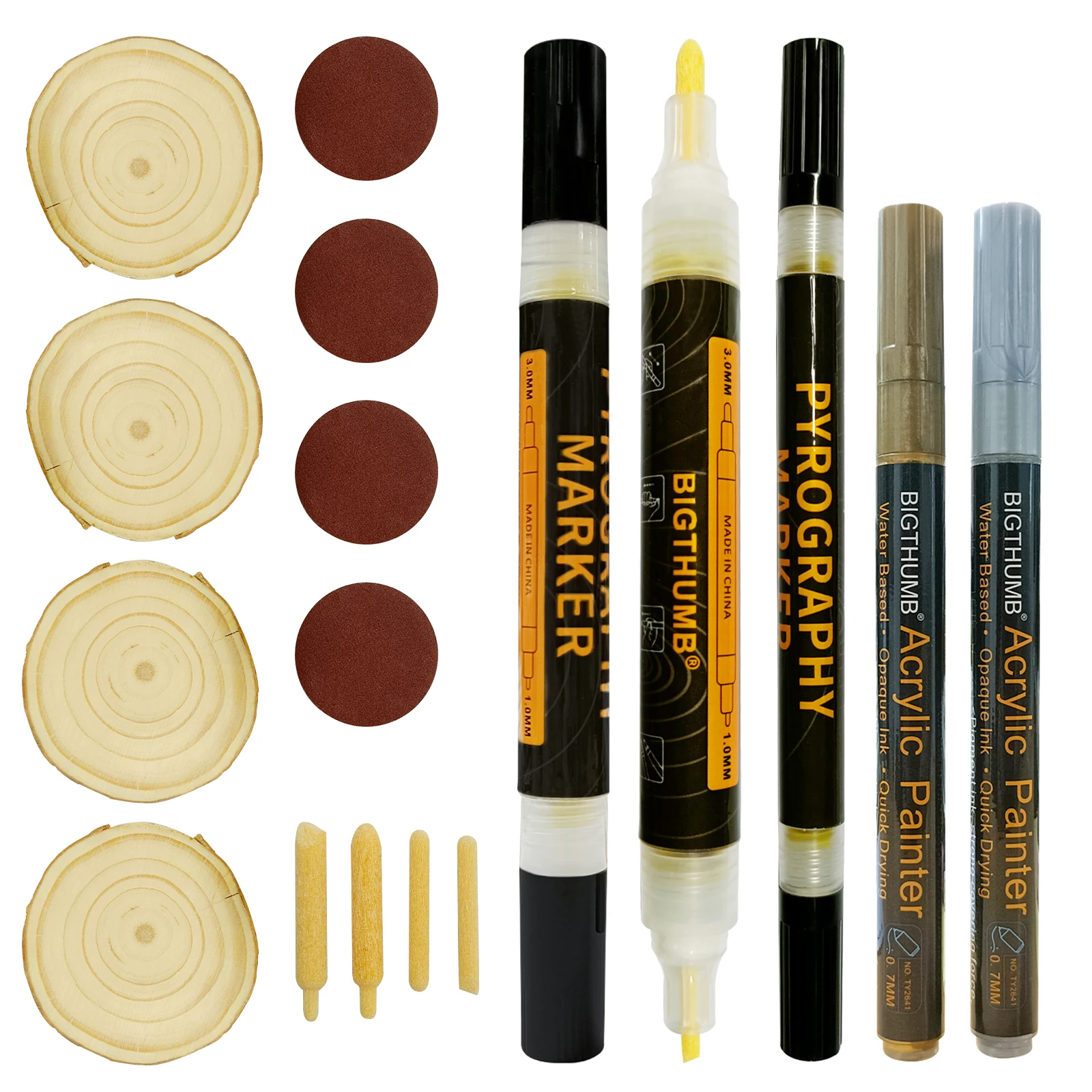 Wood Burning Pen Marker,Damp Proof Scorch Markers Wood Burning Kit
