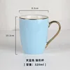 Blue gold-plated handle