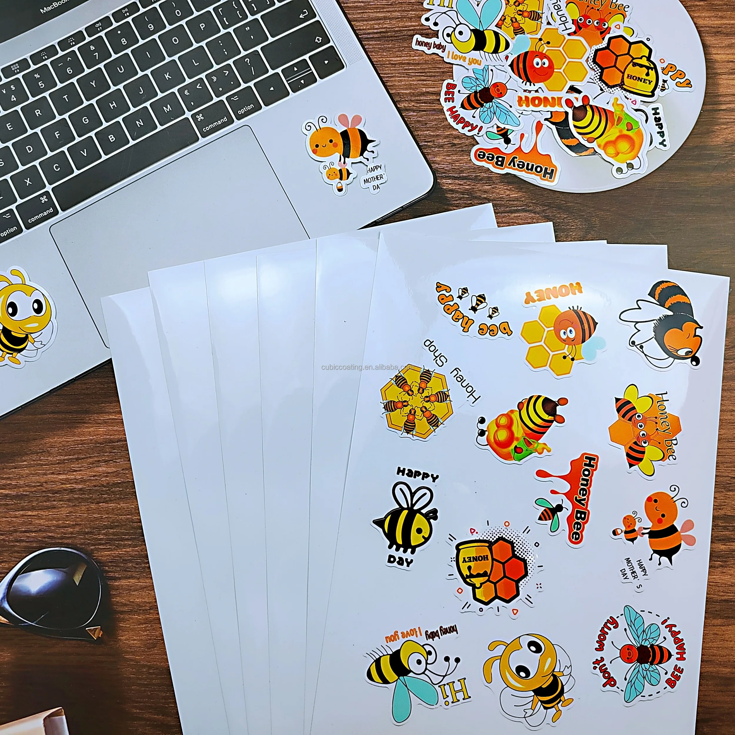 Coating Coating Holographic Sticker Paper Printable Vinyl Sticker Paper Holographic Sheets Inkjet Vinyl Paper