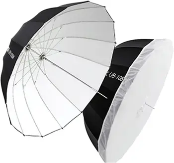 Godox UB-105W 41in 105cm Parabolic Black White Reflective Umbrella Studio Light Umbrella with Black Silver Diffuser Cover Cloth